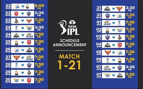 ipl schedule 2024 first match